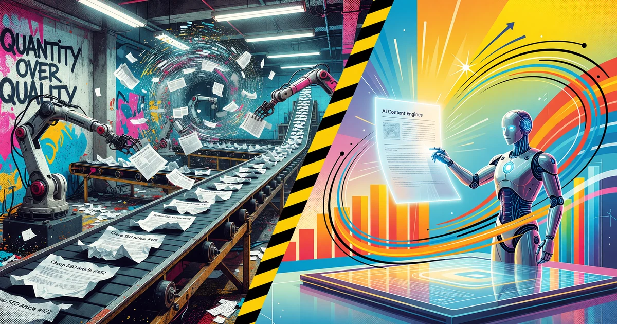 AI Content Engines vs Content Mills: Why Quality Scales Now