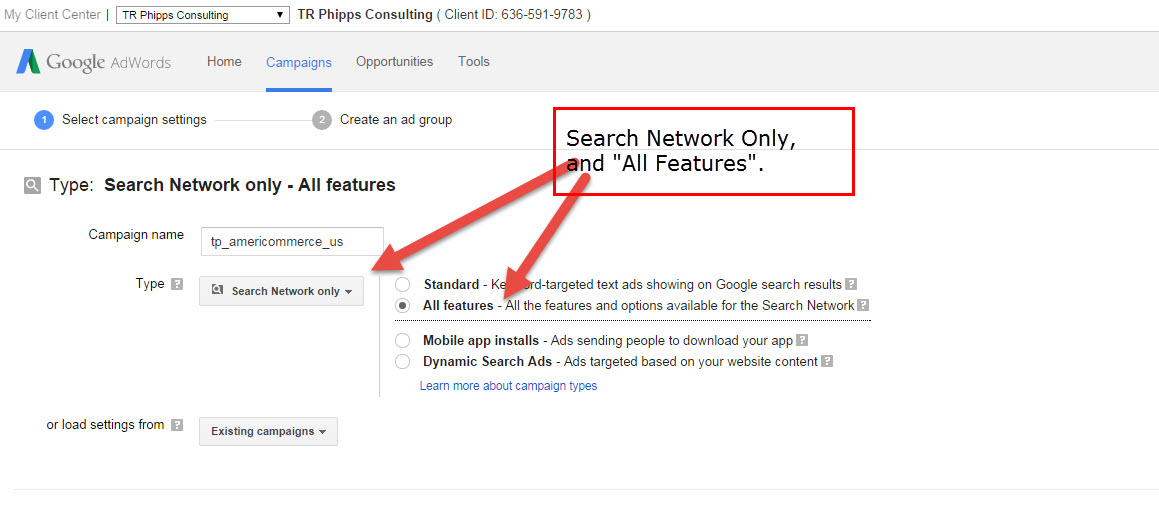 Basic Campaign Settings Slide 1