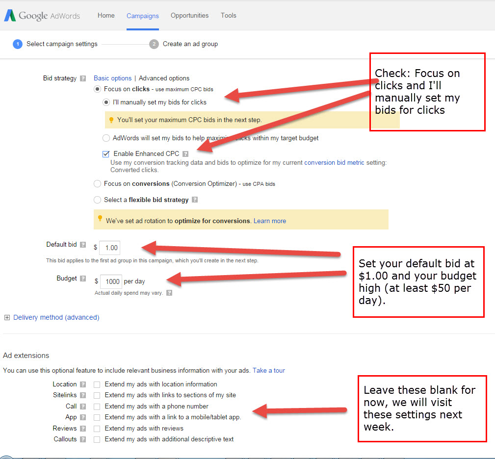 Basic Campaign Settings Slide 3