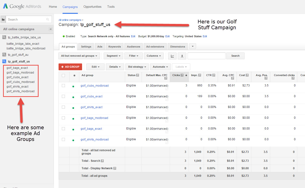 Campaign Settings Example
