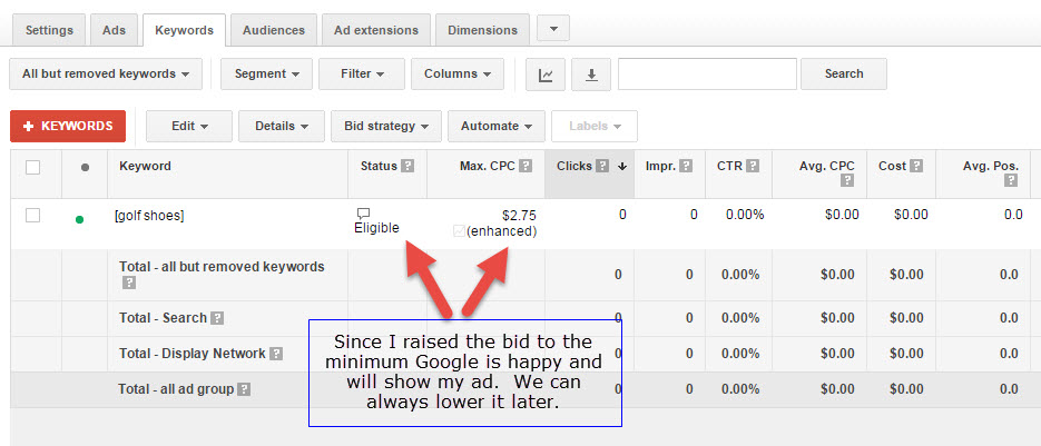 First Page Bid Estimates