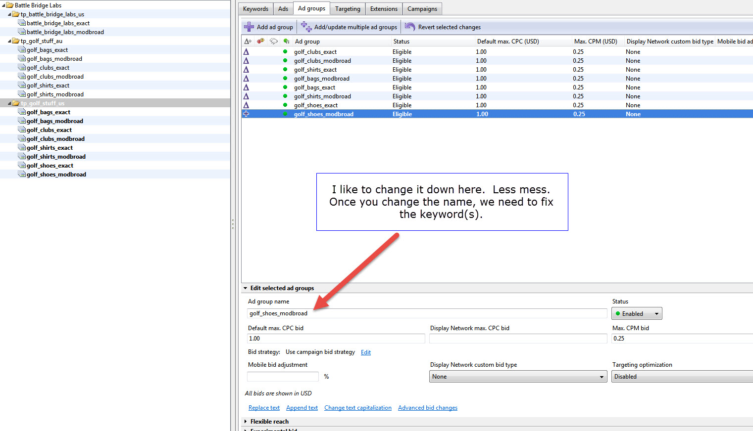 Cloning Ad Group Step 2