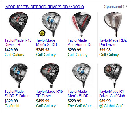 Google Shopping Web Results