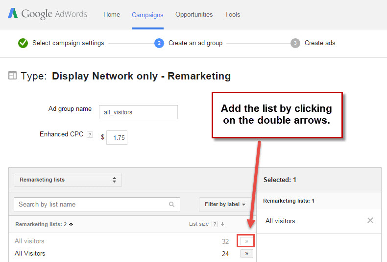 Remarketing Ad Group 1